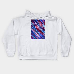 Red Pink and Blue Vines Kids Hoodie